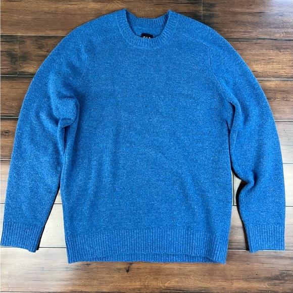 Gap Men’s Wool Blend Blue Crewneck Sweater - Size S - Picture 1 of 4
